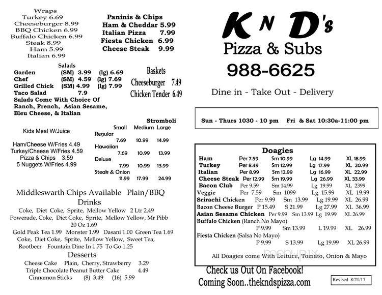 KND's Pizza - Sunbury, PA