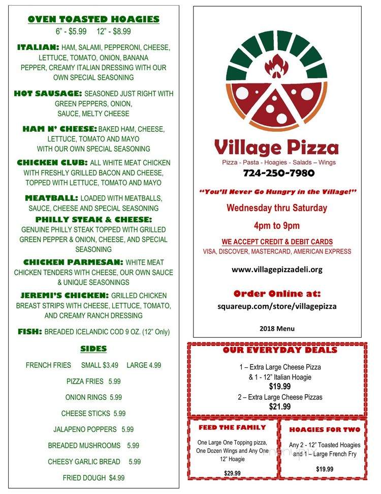 Village Pizza & Deli - Amity, PA