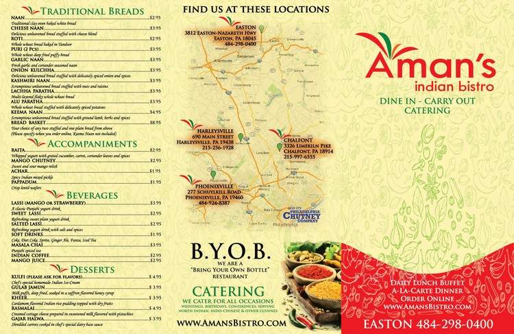 Aman's Indian Bistro - Easton, PA