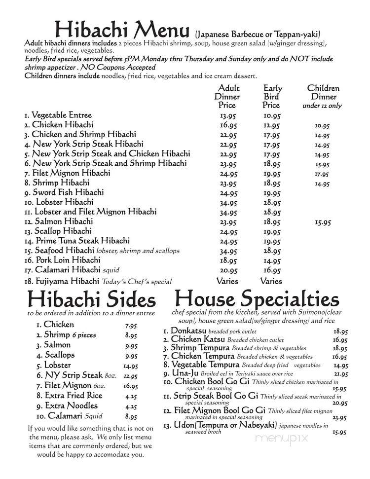 Fujiyama Japanese Steak House - Pottstown, PA