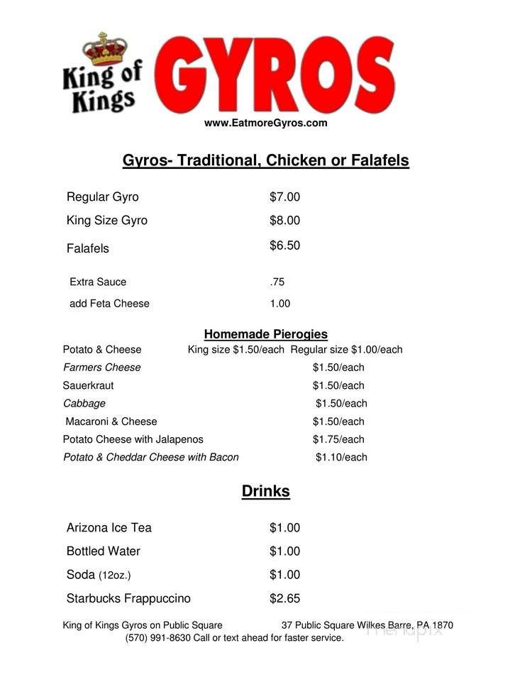 King of Kings Gyros - Wilkes-Barre, PA