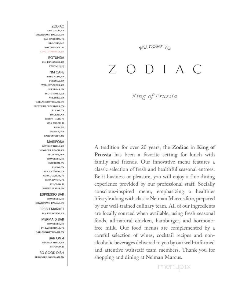 Zodiac - King of Prussia, PA