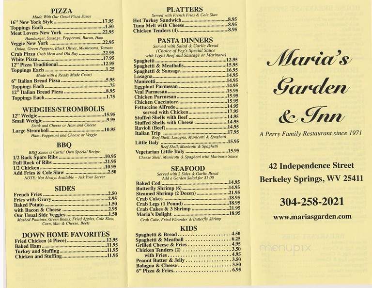 Maria's Garden & Inn - Berkeley Springs, WV