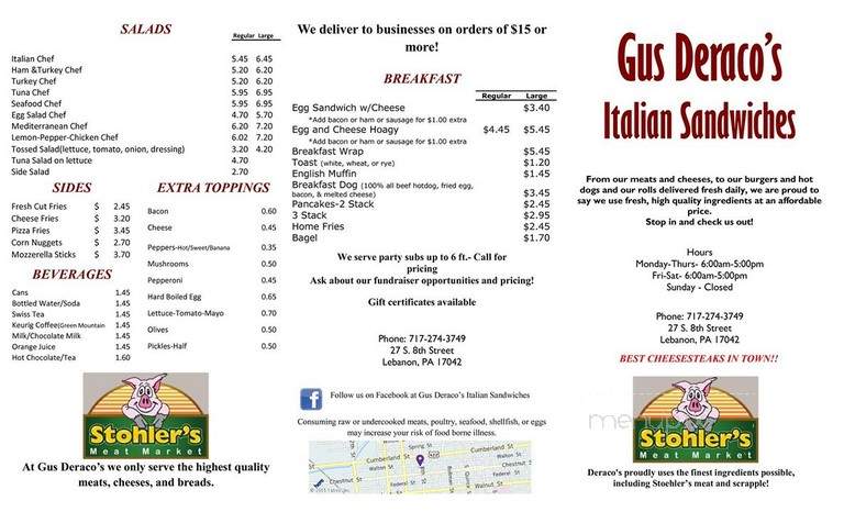 Gus Deraco's Italian Sandwich - Lebanon, PA