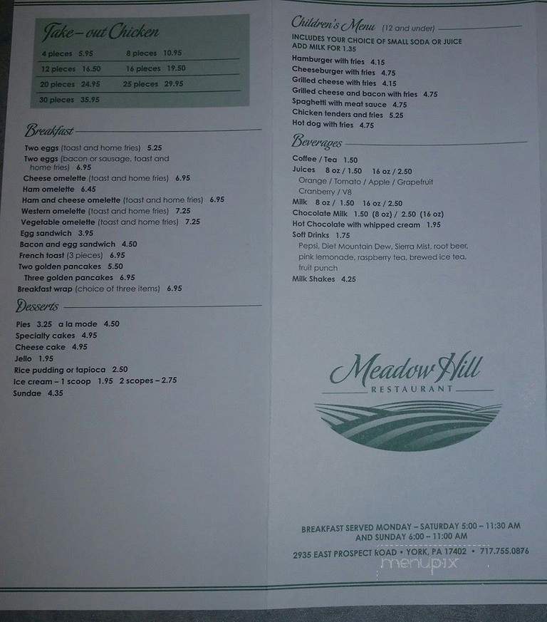 Meadow Hill Family Restaurants - York, PA