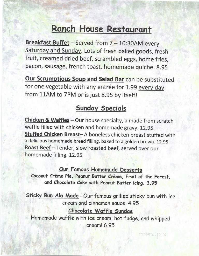 Ranch House Restaurant - Duncannon, PA