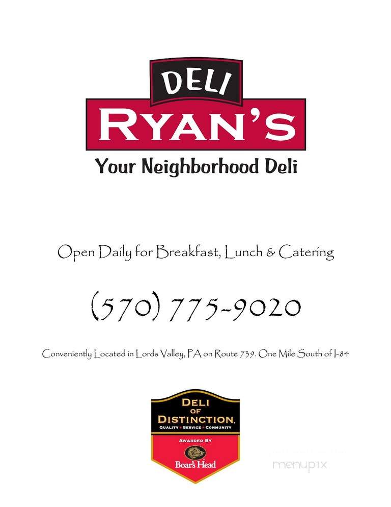 Ryan's Deli - Hawley, PA