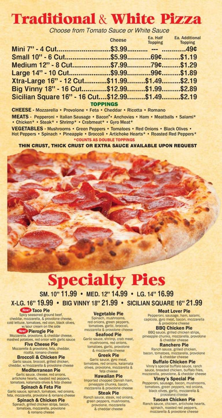 Vinny's Pizza - Clarion, PA