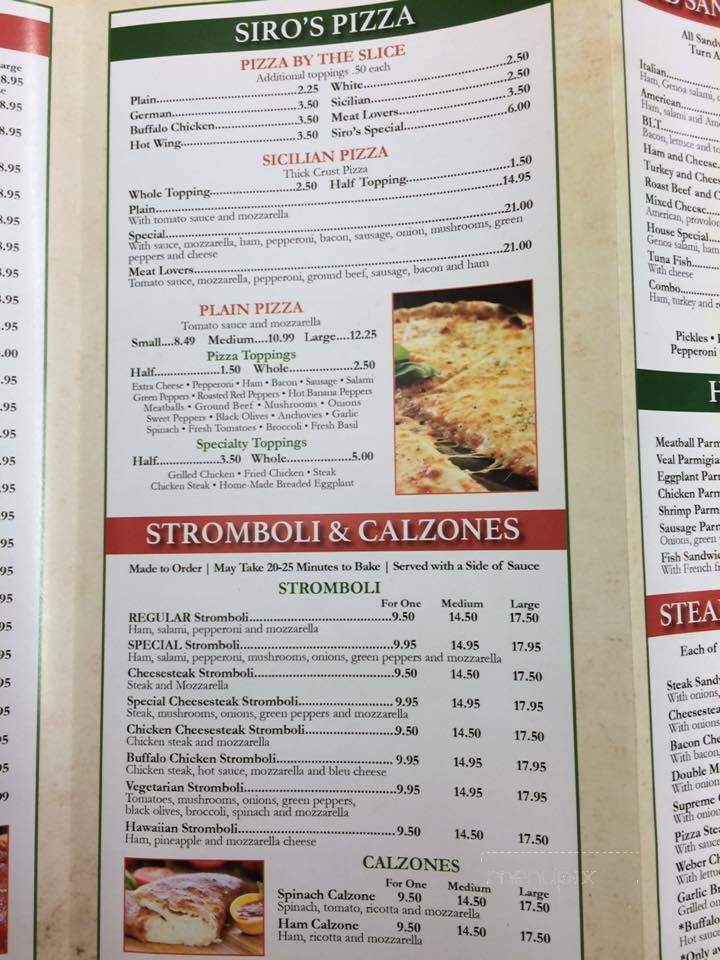 Siro's Italian Restaurant - Palmerton, PA