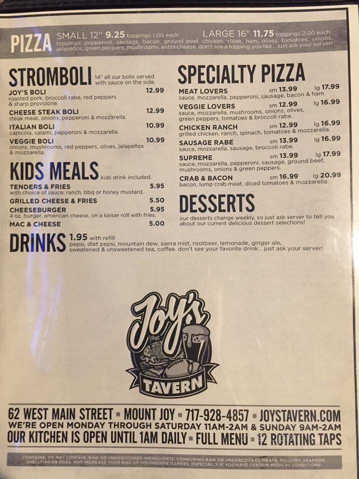 Joy's Tavern - Mount Joy, PA