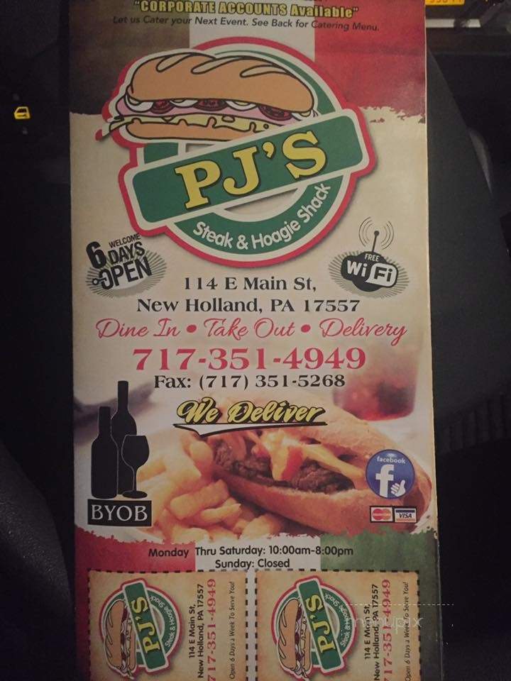 Pj's Steak & Hoagie Shack - New Holland, PA