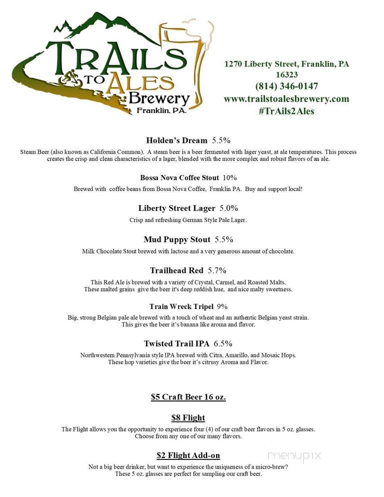 Trails To Ales Brewery - Franklin, PA