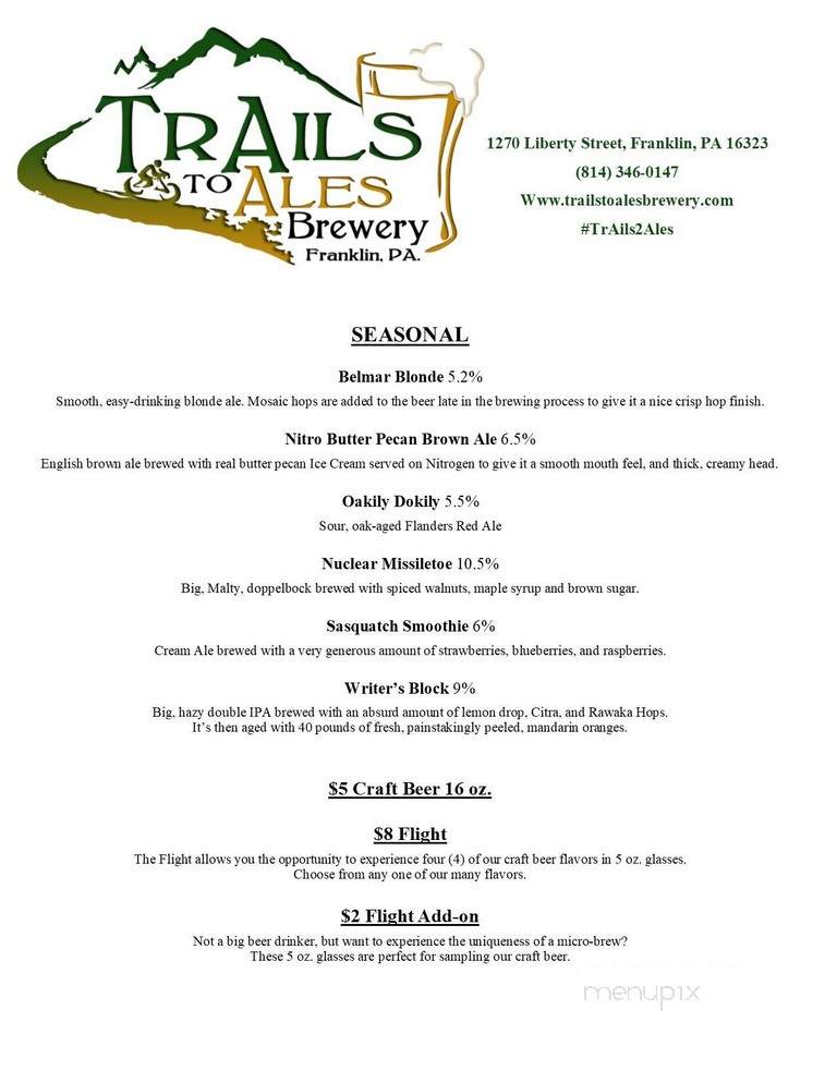 Trails To Ales Brewery - Franklin, PA