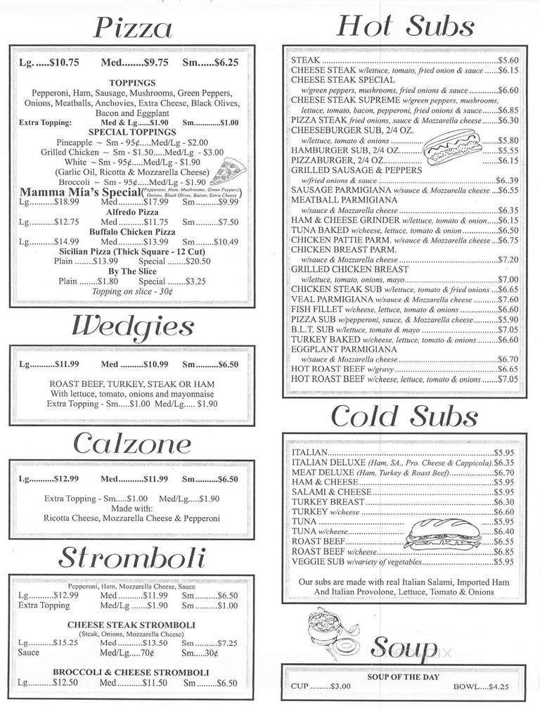 Mamma Mia's Pizza & Restaurant - Newry, PA