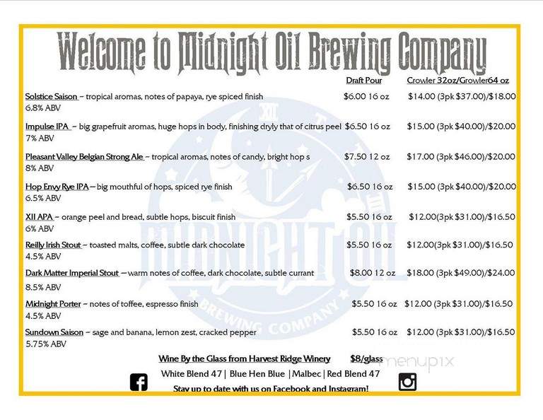 Midnight Oil Brewing Company - Newark, DE