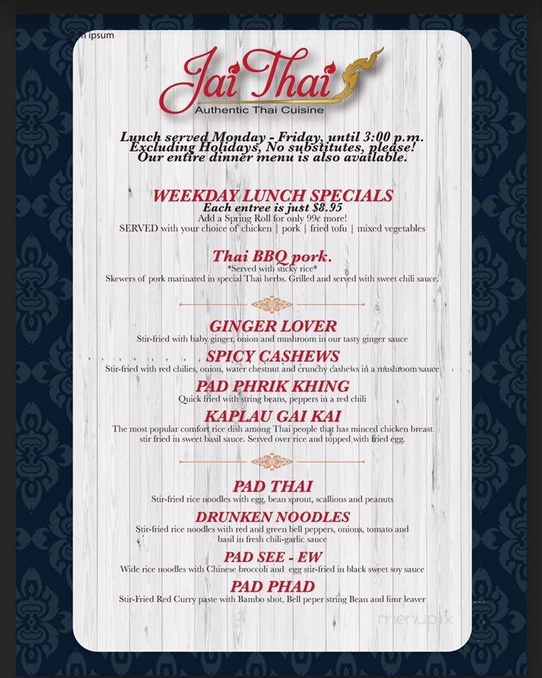 Jai Thai - Chambersburg, PA