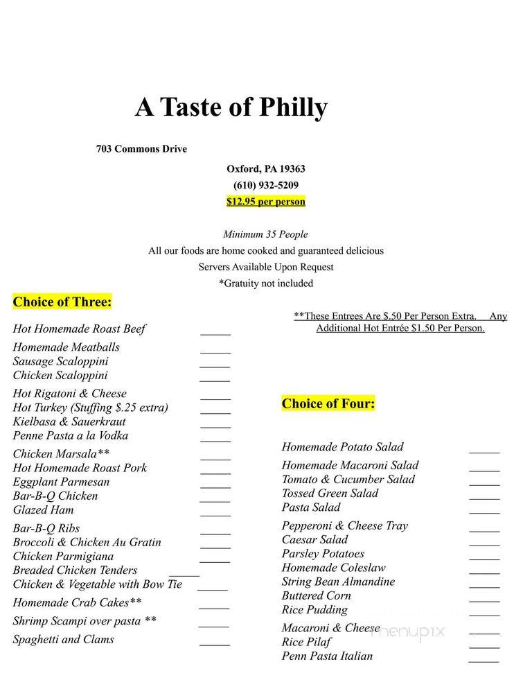 A Taste of Philly - Oxford, PA