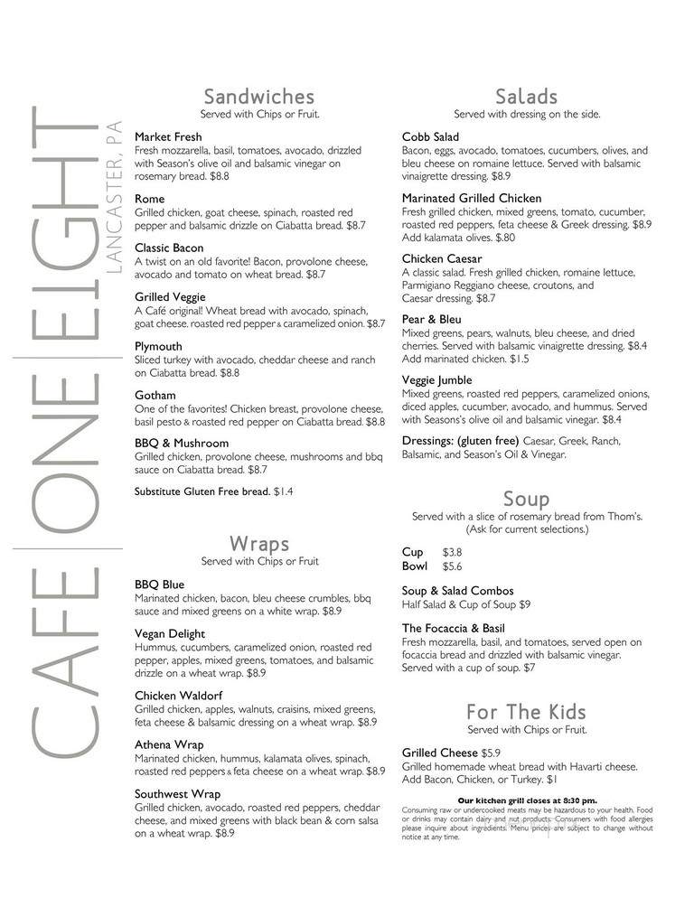 Cafe One Eight - Lancaster, PA