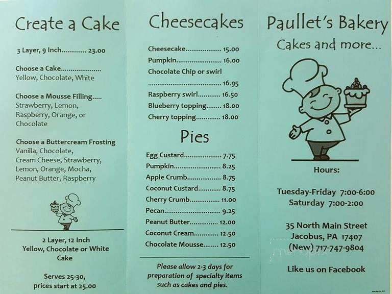 Paullet's Bakery - Jacobus, PA