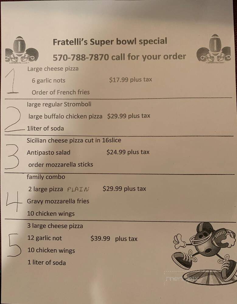 Fratellis Italian Pizza - Conyngham, PA