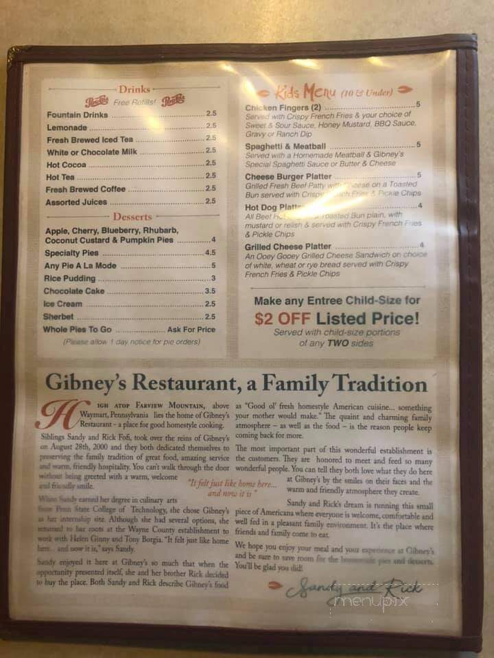 Gibney's Restaurant - Waymart, PA