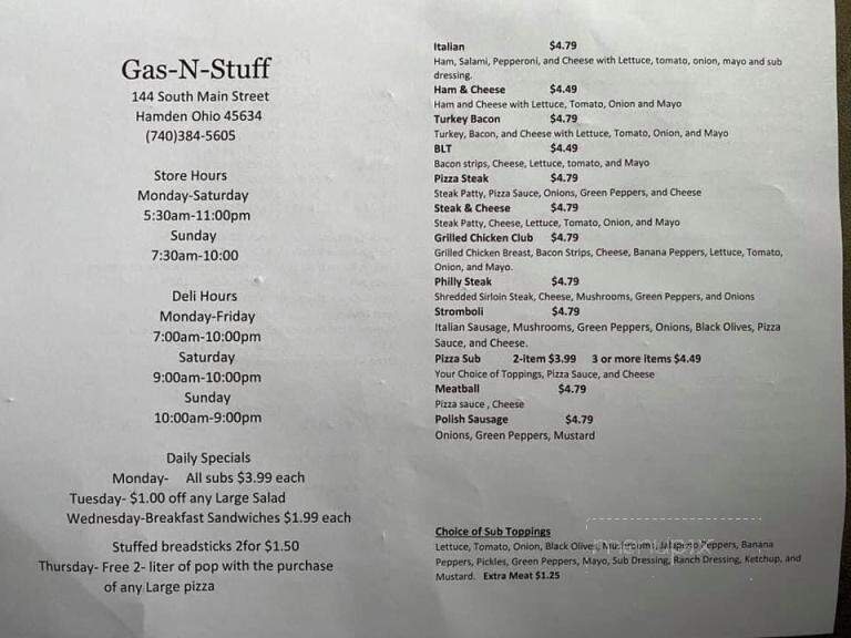 Gas-N-Stuff - Hamden, OH