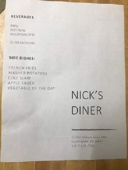 Nick's Diner - Huntingdon, PA