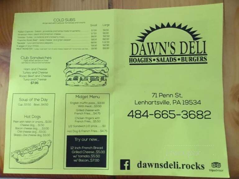 Dawns Deli - Lenhartsville, PA