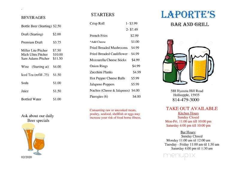 La Porte's Bar & Restaurant - Hollsopple, PA