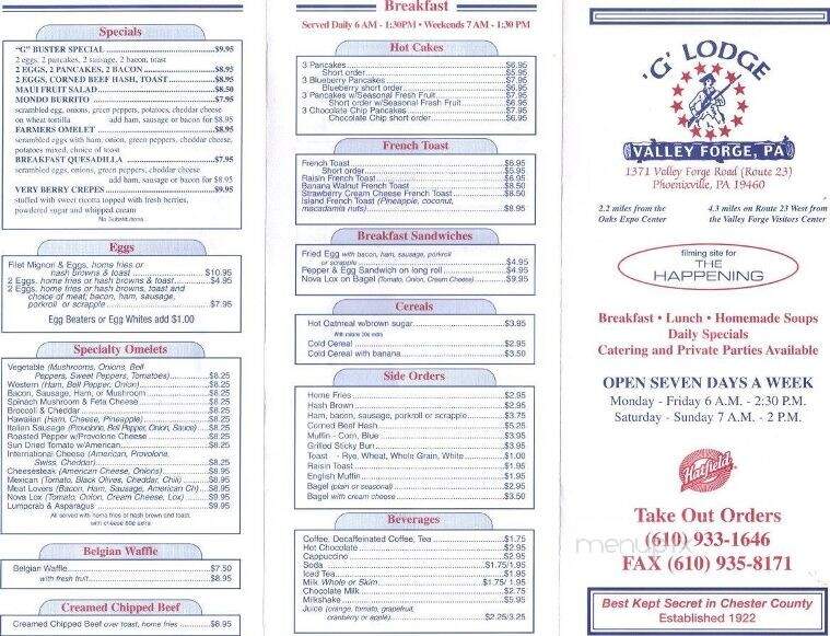 G Lodge Restaurants - Phoenixville, PA