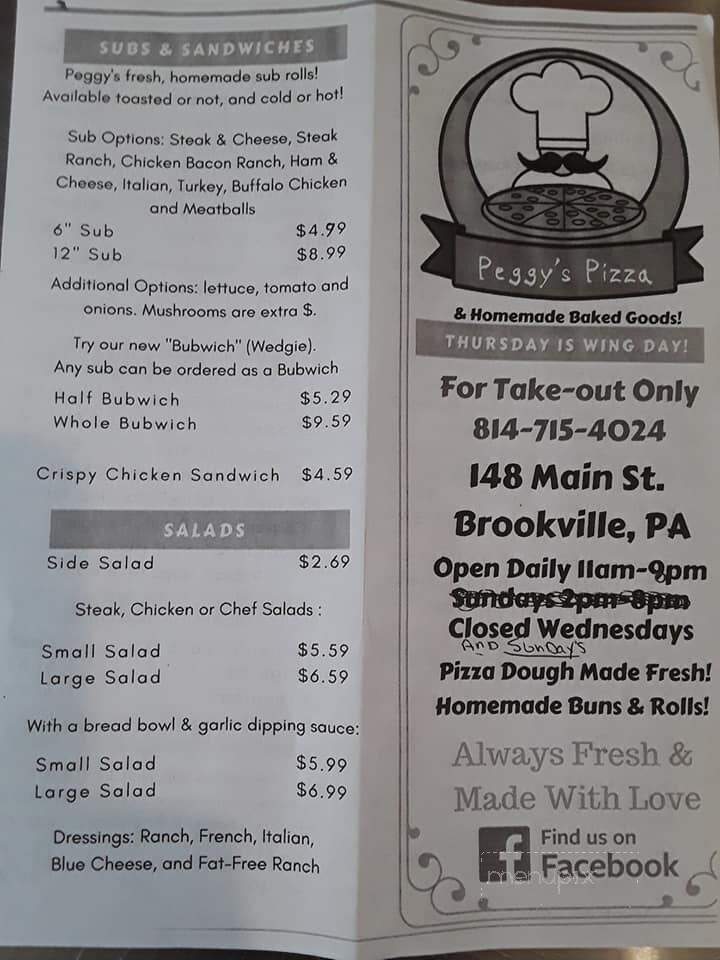 Peggy's Pizza - Brookville, PA