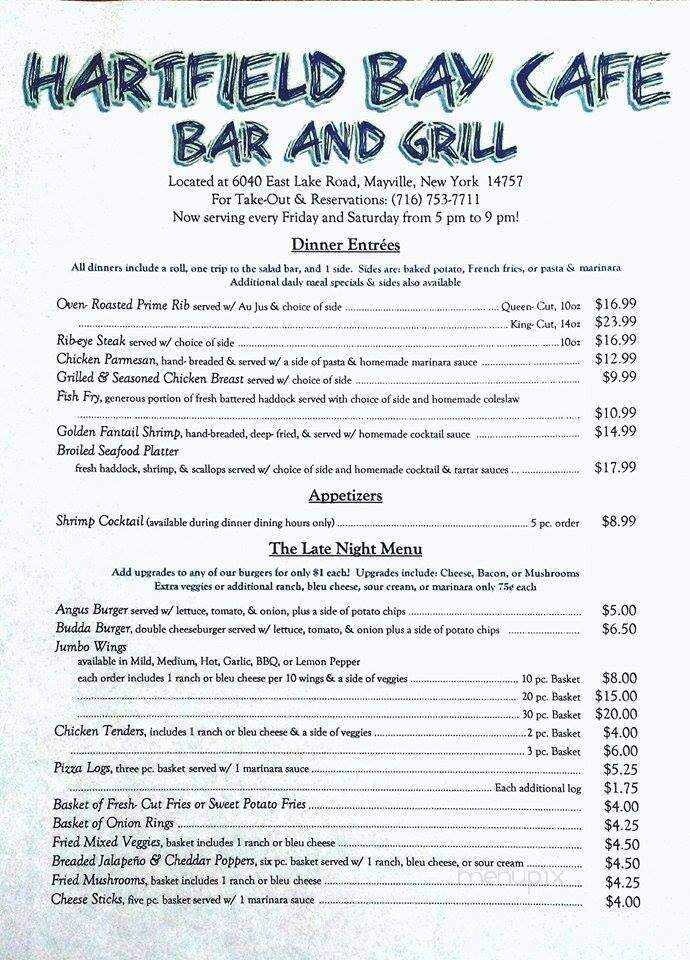 Hartfield Bay Cafe - Mayville, NY