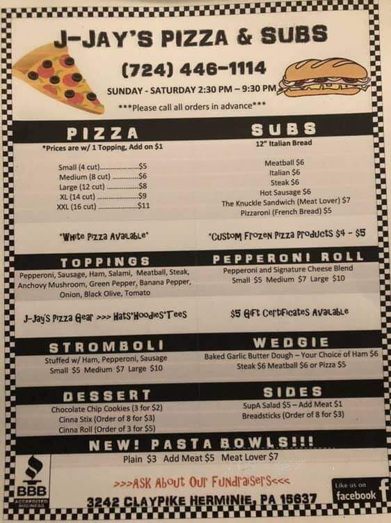 J-Jay's Pizza & Video - Herminie, PA