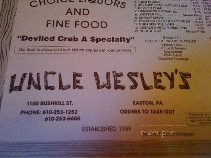 Uncle Wesley's Cafe - Easton, PA