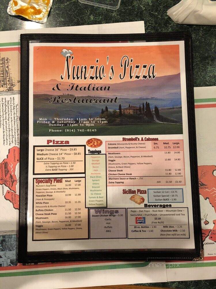 Nunzio's Pizza & Italian Restaurant - Tyrone, PA