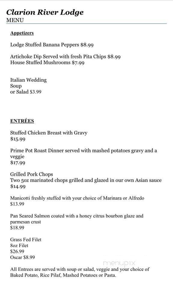 Clarion River Woodland Lodge Restaurant - Cooksburg, PA