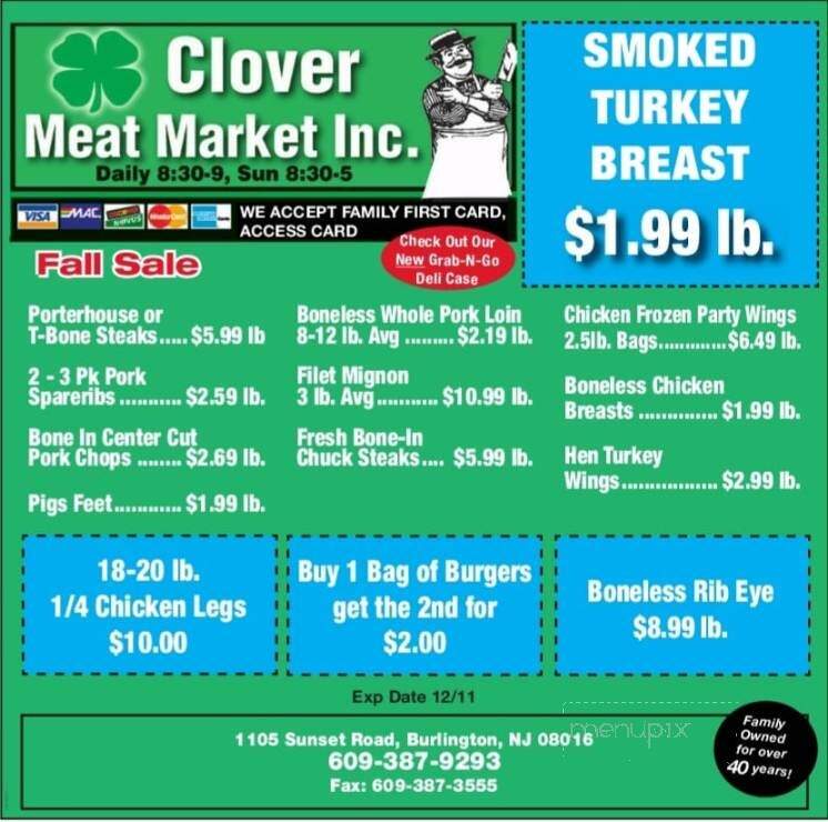 Clover Meat Market - Burlington, NJ