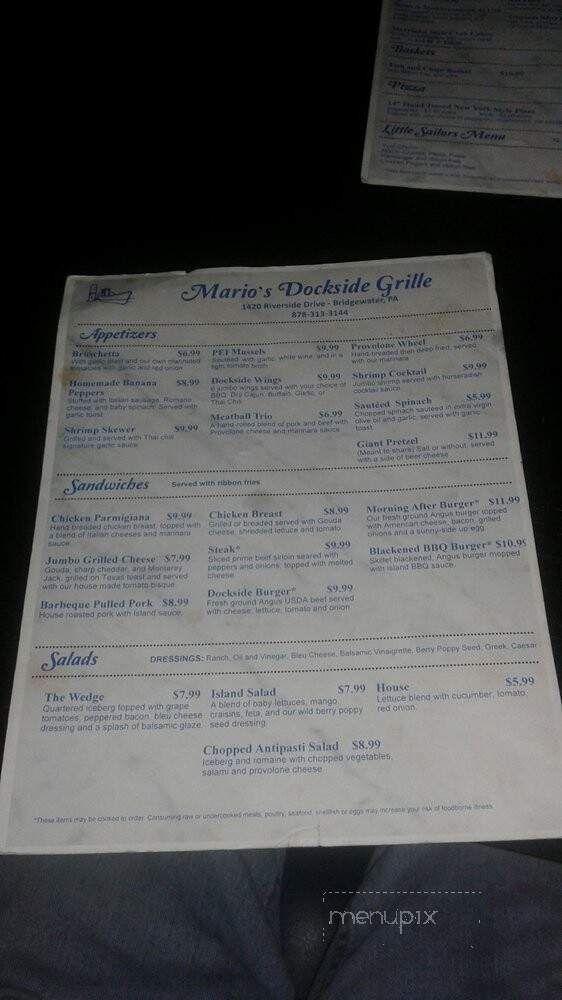 Mario's Dockside Grille - Beaver, PA