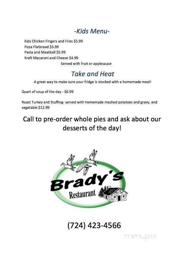 Brady's Restaurant - Acme, PA