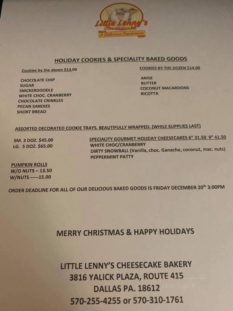 Little Lenny's Cheesecake Bakery - Dallas, PA