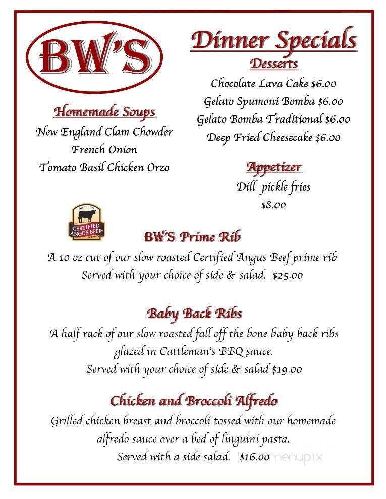 B W's Restaurant - Pavilion, NY