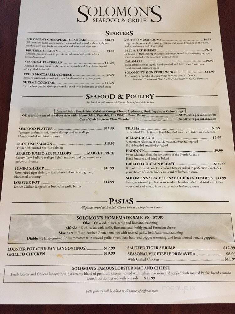 Solomon Seafood - Washington, PA