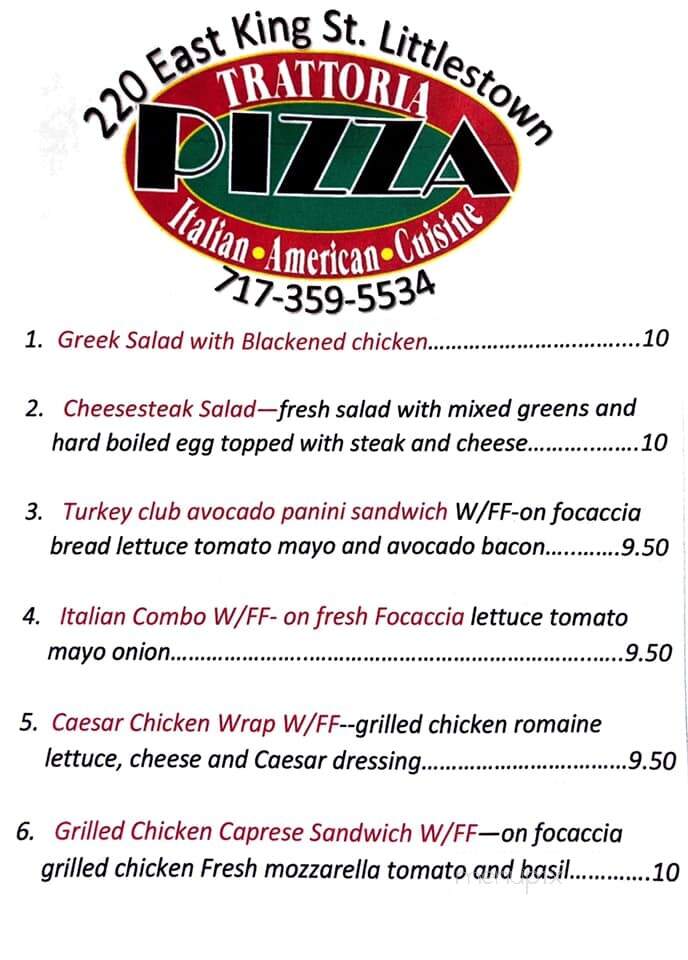 Trattoria Pizza - Littlestown, PA