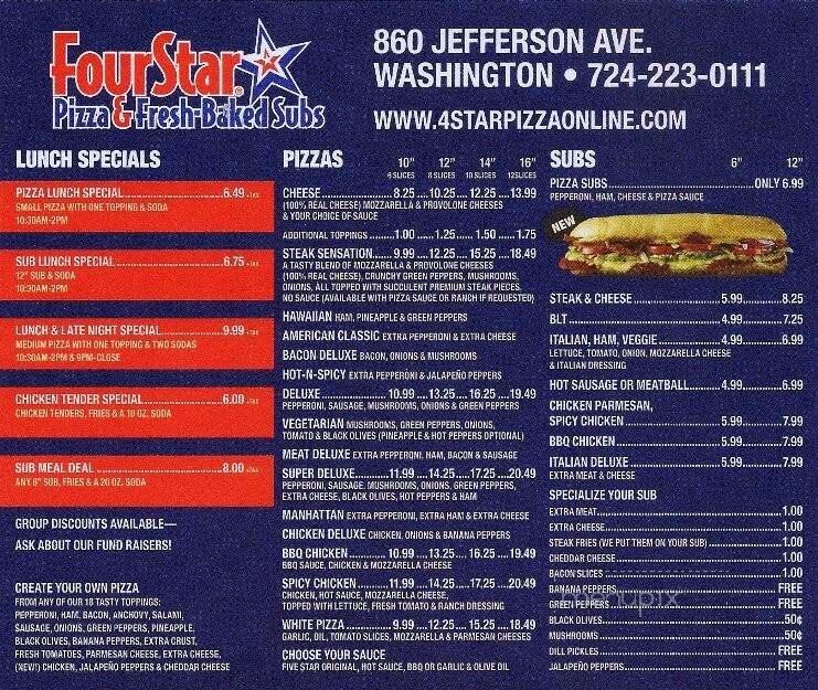 Four Star Pizza - Washington, PA