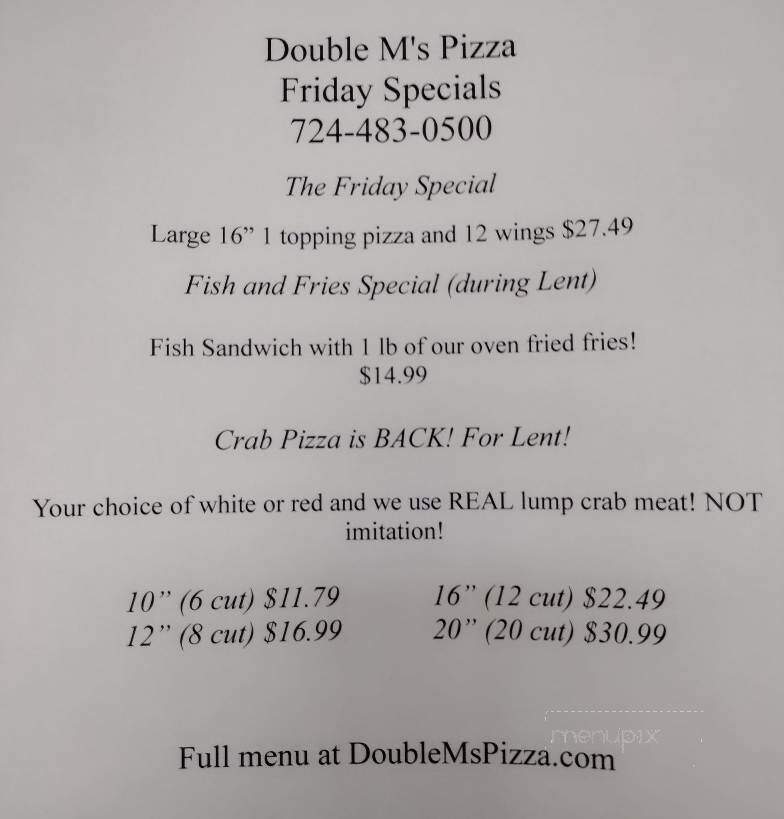 Double M's Pizza - Charleroi, PA