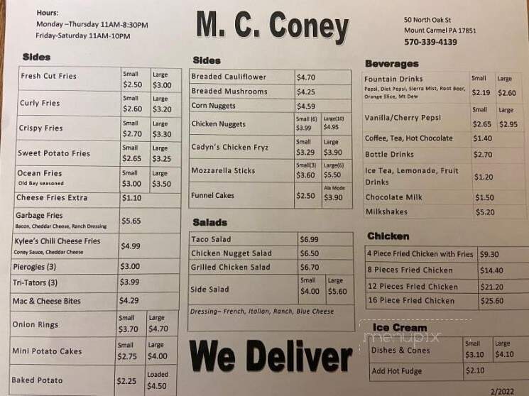 M C Coney - Mount Carmel, PA