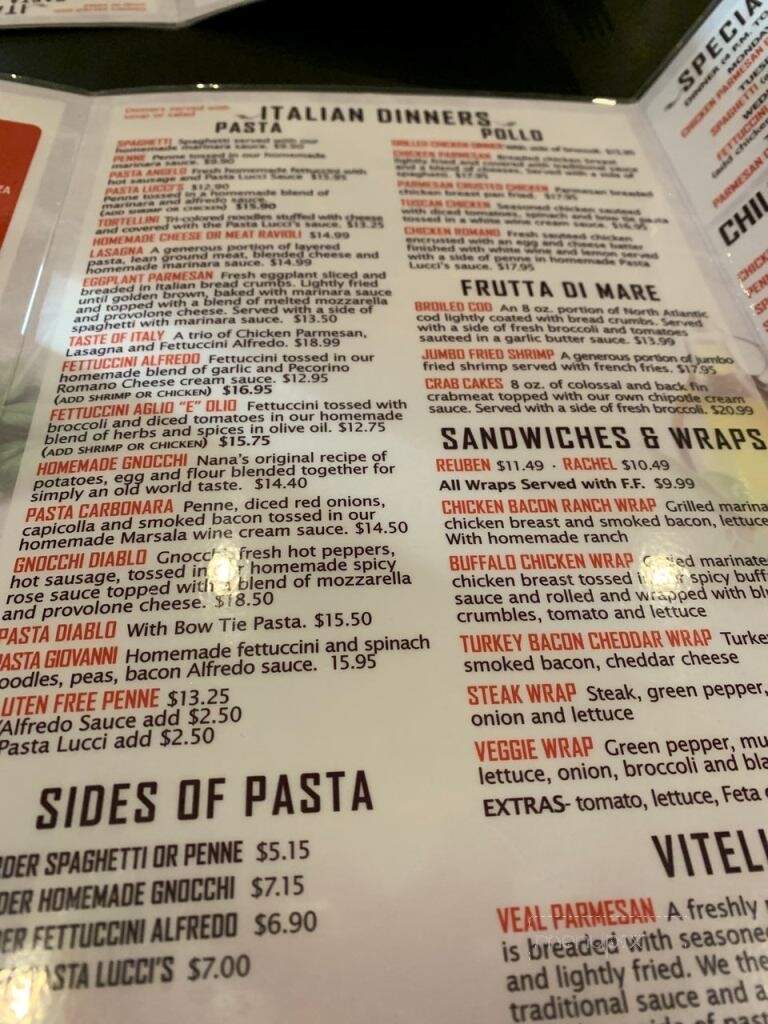 Lucci's Pizza & Pasta - Irwin, PA