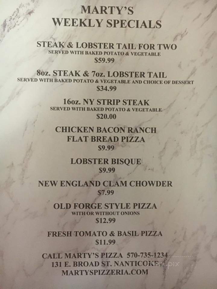 Marty's Pizzeria - Nanticoke, PA