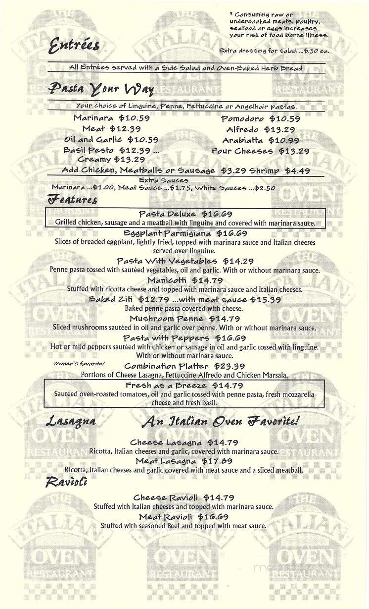 Italian Oven Restaurant - Connellsville, PA