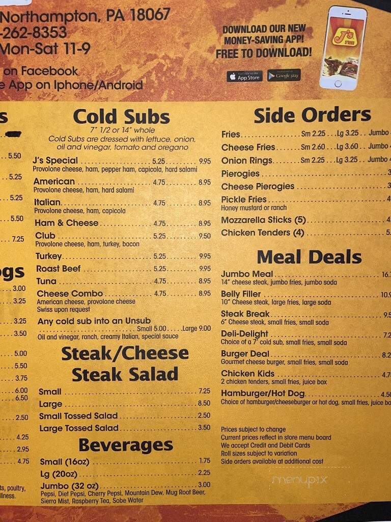 J's Steaks & Subs - Northampton, PA